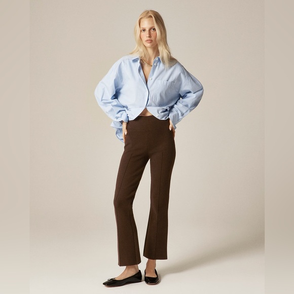 J. Crew Pants - NWT J.Crew New Delaney Kickout Sweater Pant in Heather Chocolate